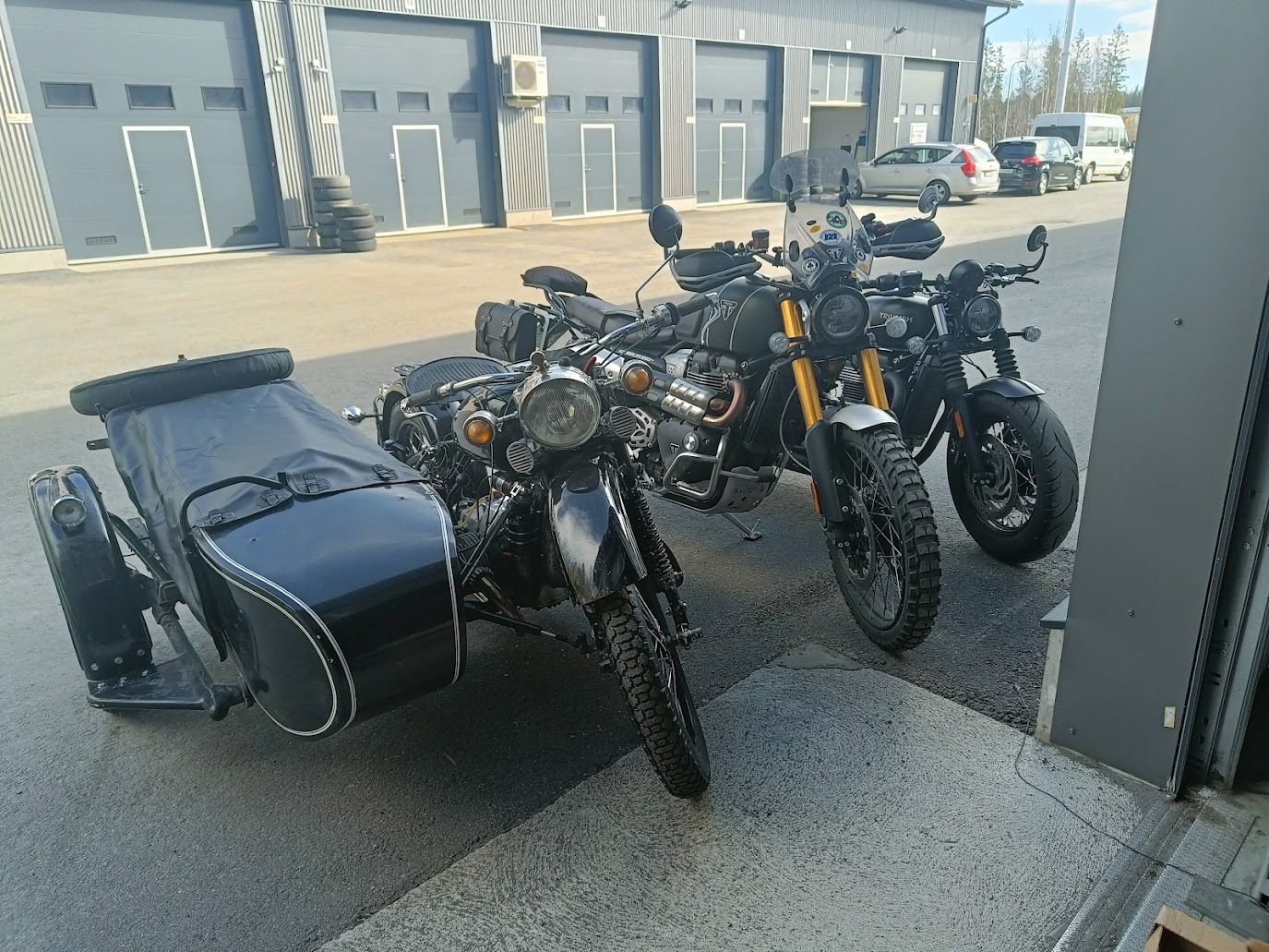 Motorcycle on the road